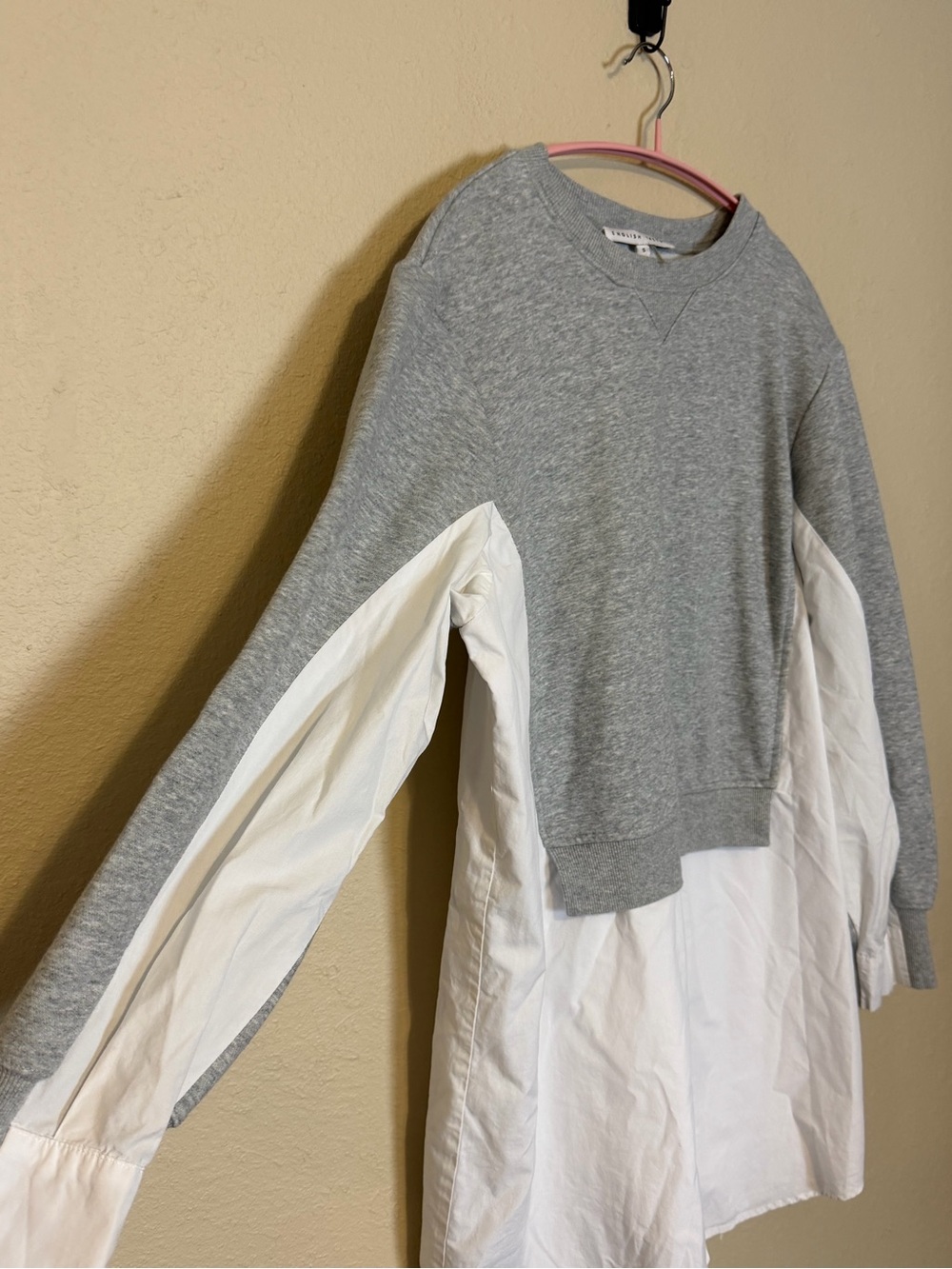 English Factory Poplin Combo Knit Dress Size‎ Small - Picture 3 of 8